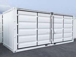 Contenedor De Acceso Lateral Abierto De 20 Pies Blanco