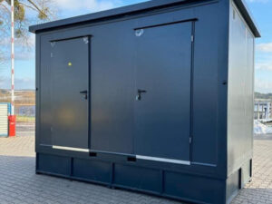 CONTENEDOR SANITARIO DOBLE CON TANQUE DE AGUAS RESIDUALES